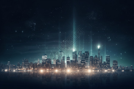 科技感城市夜景图片
