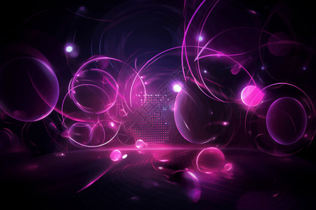 科技感紫红色数码背景图片