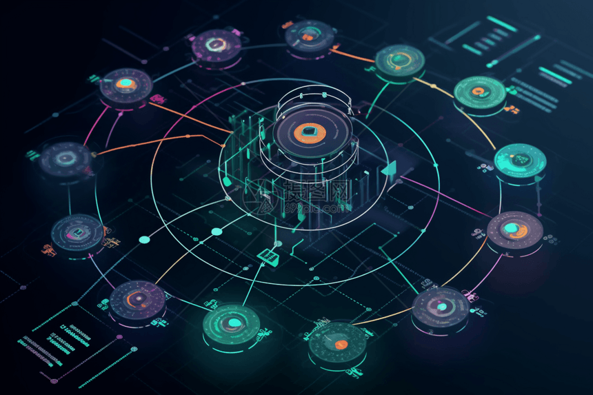 科技感智能数据化显示图片