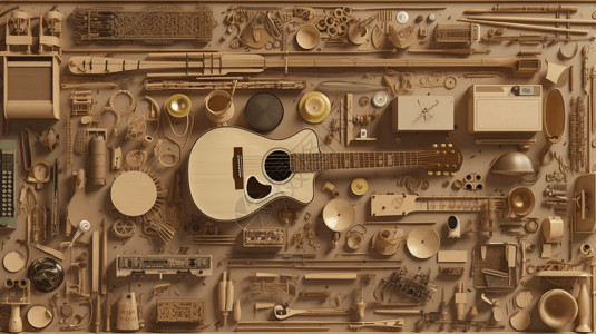 吉他乐器解构图片