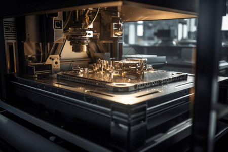 车床车间的3D打印机器设计图片