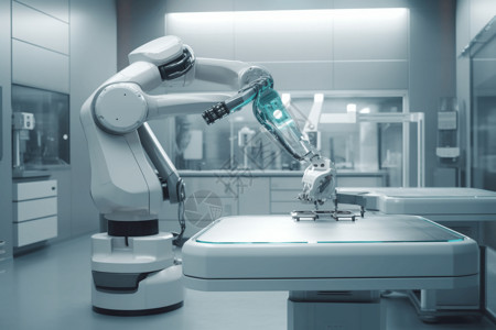 无菌手术室无菌实验室的机械臂机器人设计图片