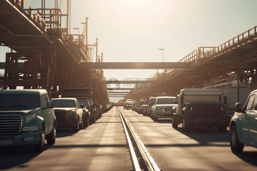 汽车运输车公路图片