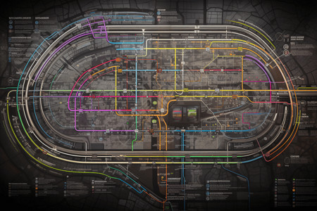 未来地铁线路地图背景图片