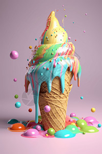 蛋筒冰淇淋图片