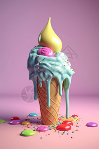 冰淇淋蛋筒背景图片