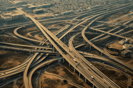 鸟瞰运输道路图片