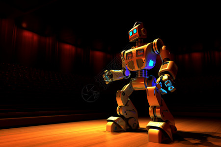 机器人表演舞台背景图片
