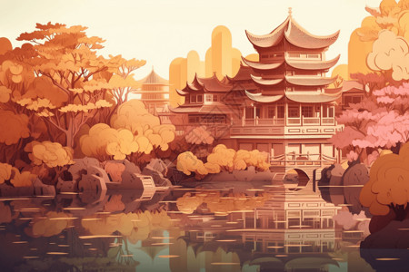 华丽的中国宫殿图片