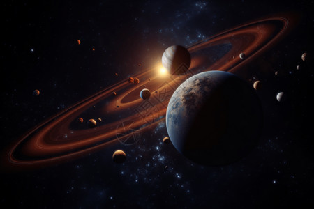 太阳系的全景图片