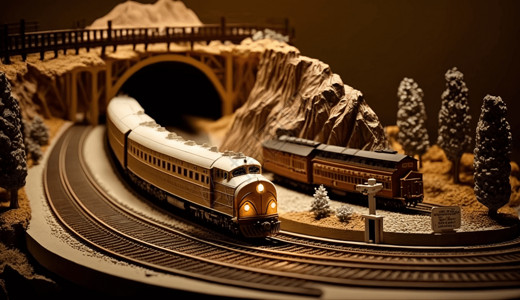 精美的模型列车背景图片