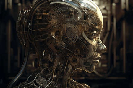 器械机器人女性背景图片