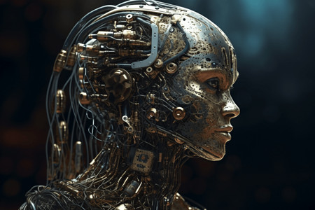 仿生机器人女性背景图片