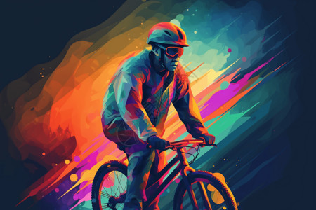 自行车上男人背景图片