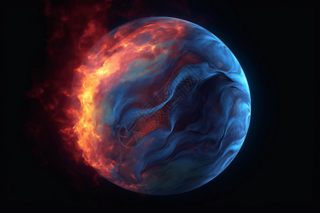 燃烧的行星背景图片