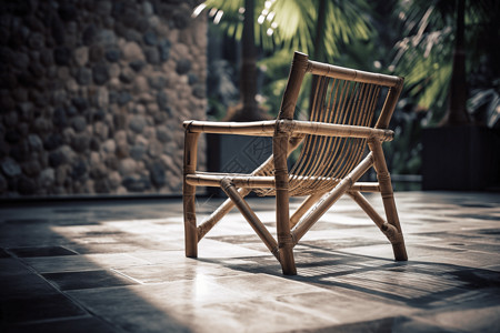 一把木椅露台椅子3D模型设计设计图片