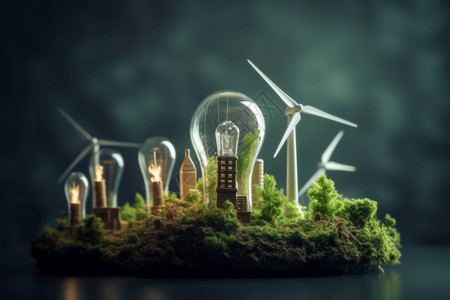 发电场绿色能源设计图片