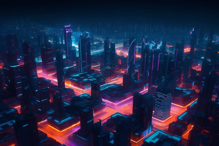 智慧城市科技未来科技智慧城市插画