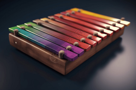 彩色奏乐木琴设计图片