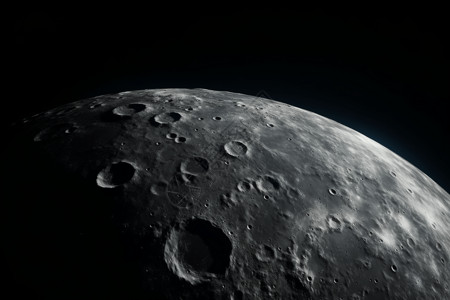 月球基地月球表面坑洞背景