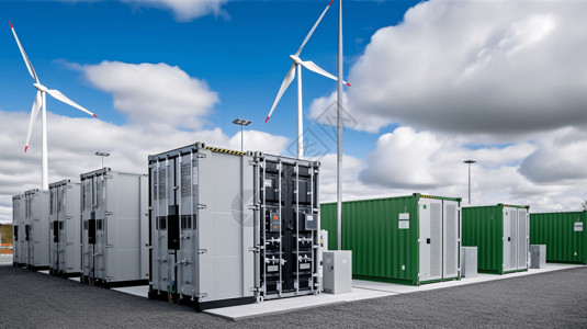 储能集装箱风能能源储存设计图片