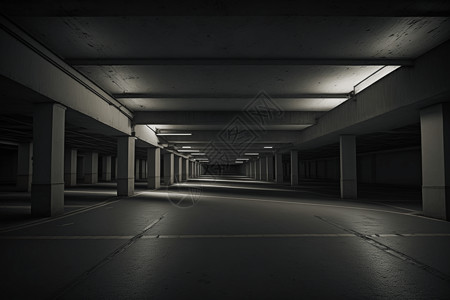 黑暗的停车场背景图片