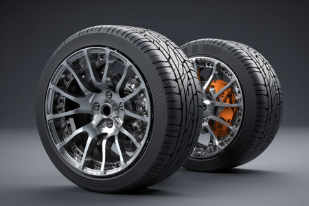 轮辋汽车车轮和轮胎图设计图片