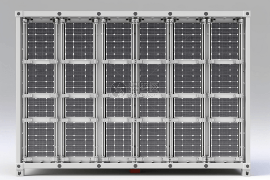 用于存储多余太阳能的大型电池组图片