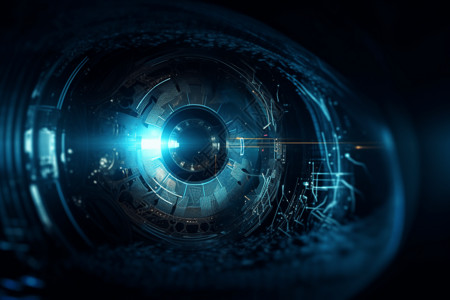 未来科技眼球照明背景图片