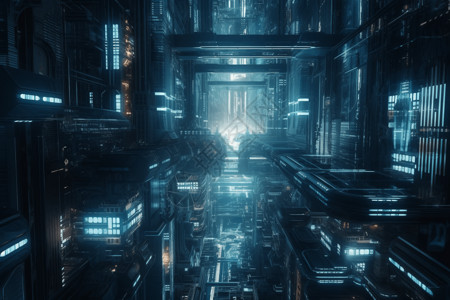 科幻战舰素材科技感空间站建筑设计图片