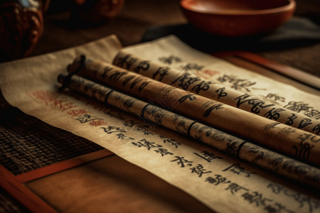 狮子座艺术字复古宣纸汉字书法背景