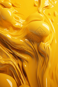 黄色质感3D流体图片