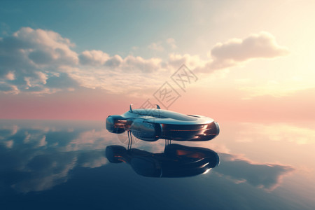 未来科技悬浮汽车背景图片