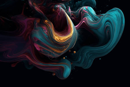 五颜六色的流体漩涡背景图片