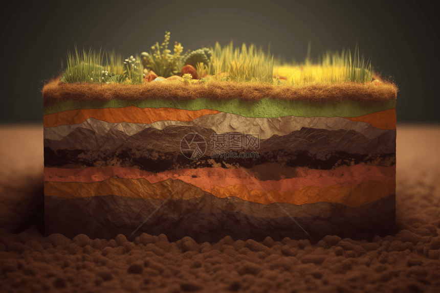 土壤结构平面插图图片