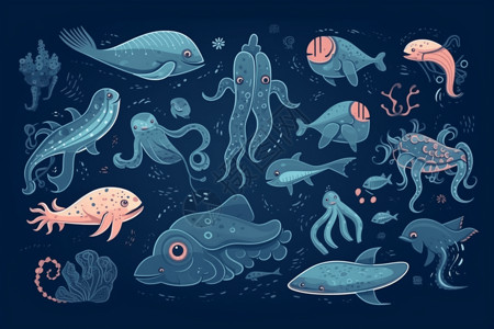 海底世界不同生物图片
