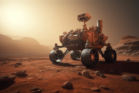 火星探测器机器人图片