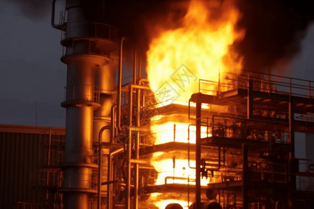 气化发电厂燃烧设备高清图片素材