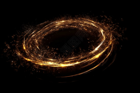粒子光环旋转黑暗中的粒子光环设计图片