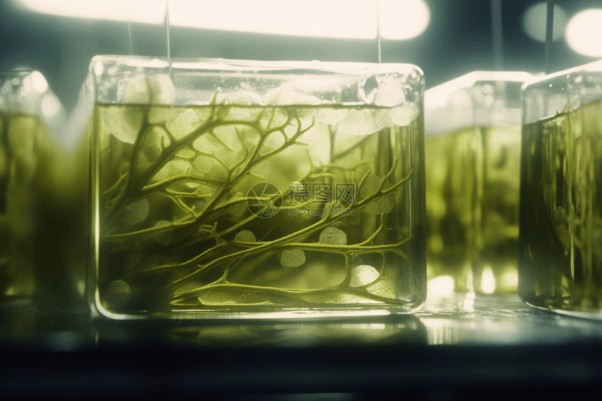 玻璃瓶中的藻类图片