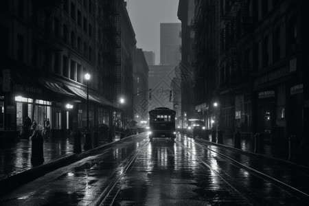 黑白风格城市图片
