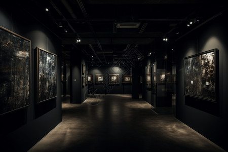 抽象艺术的画廊背景图片