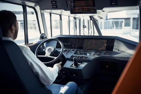 开新能源公交车的公交车司机图片