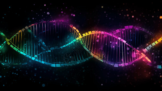 医疗DNA研究彩色DNA插画