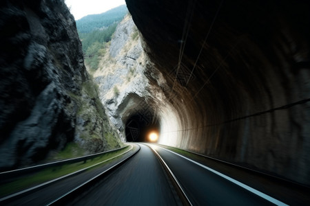 火车穿越隧道图片
