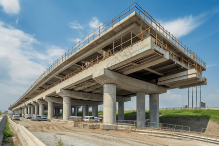 双层汽车双层结构的公路背景