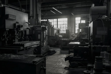 工厂的机器车间图片