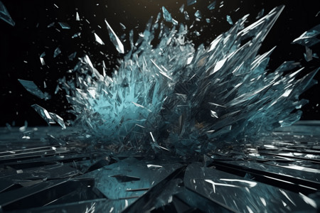 爆炸动画素材碎玻璃制成的流体背景设计图片
