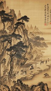 一幅美丽的中国古画图片