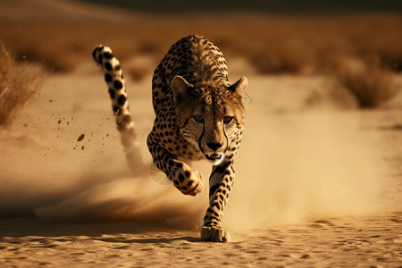 沙漠中的猎豹图片